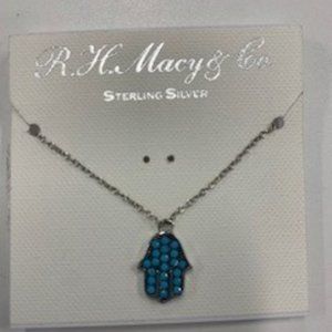 NWT: Hamsa turquoise necklace